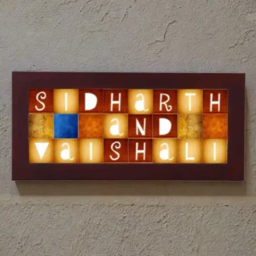 Custom Printable Name Board Framed in Wood